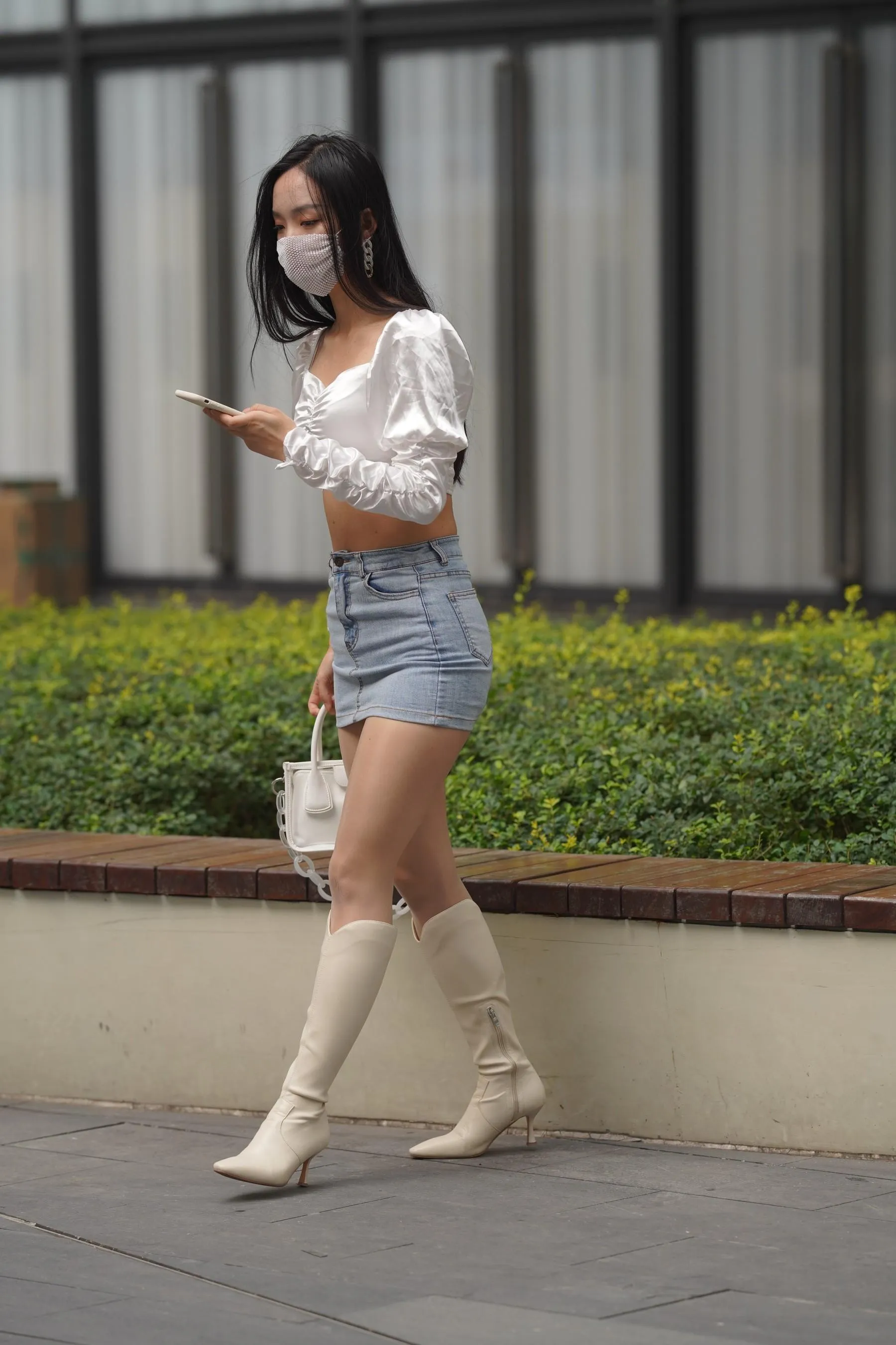 魔镜街拍 NO.170 凯恩街拍摄影-牛仔裙小姐姐 [304P]插图9